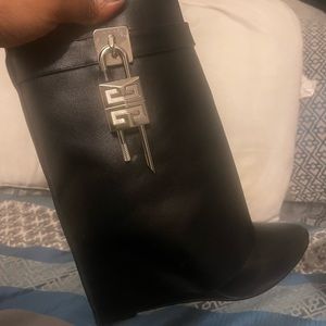 Givenchy shark lock ankle boots in black. In great condition, worn 3 times .